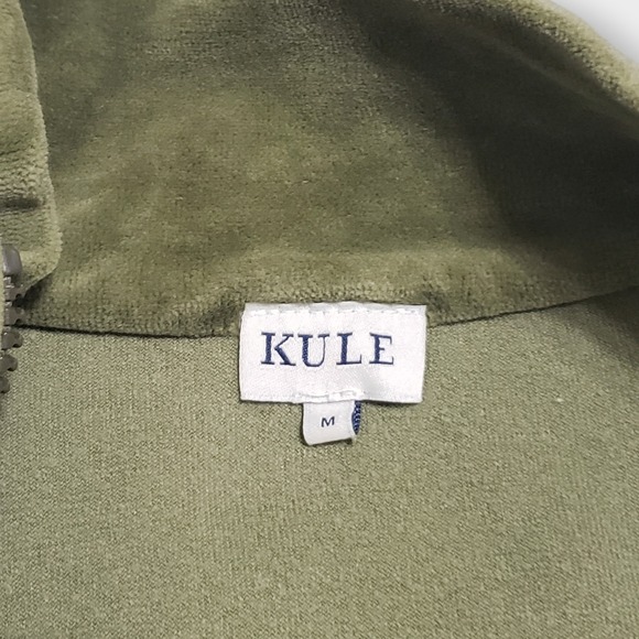 Kule Womens Velour Tracksuit Olive Green Full Zip Jacket and Joggers Set Size M - Picture 4 of 16